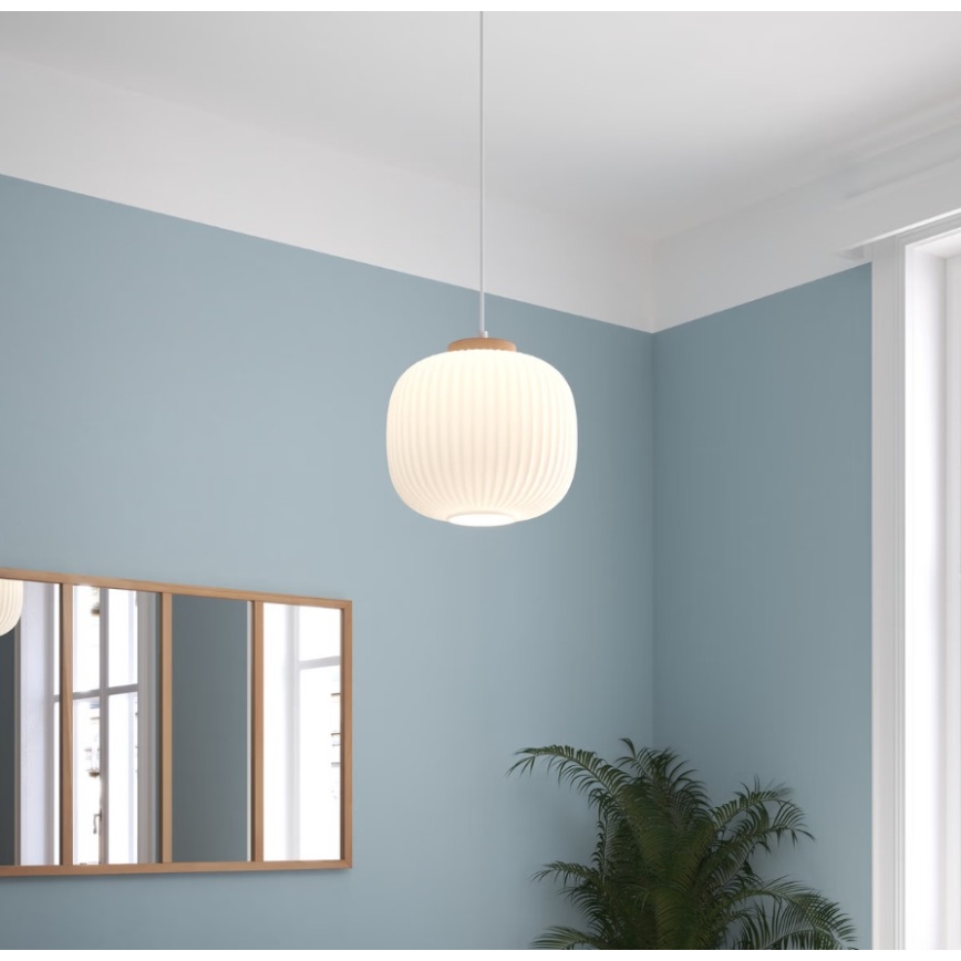 Atmosphera - Lustr na lanku TRAVIS 1xE27/25W/230V borovice