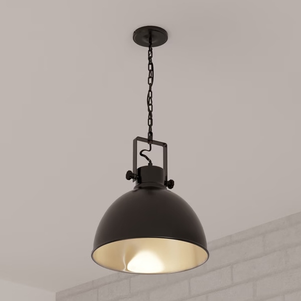 Atmosphera - Lustr na řetězu BASALT 1xE27/25W/230V černá