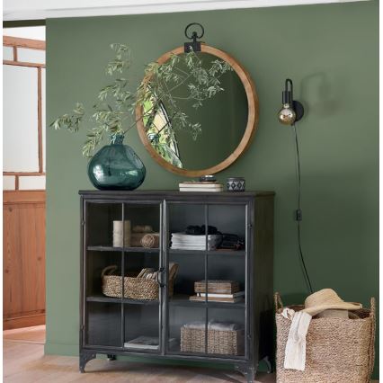 Atmosphera - Nástěnná lampa KELI 1xE27/40W/230V černá