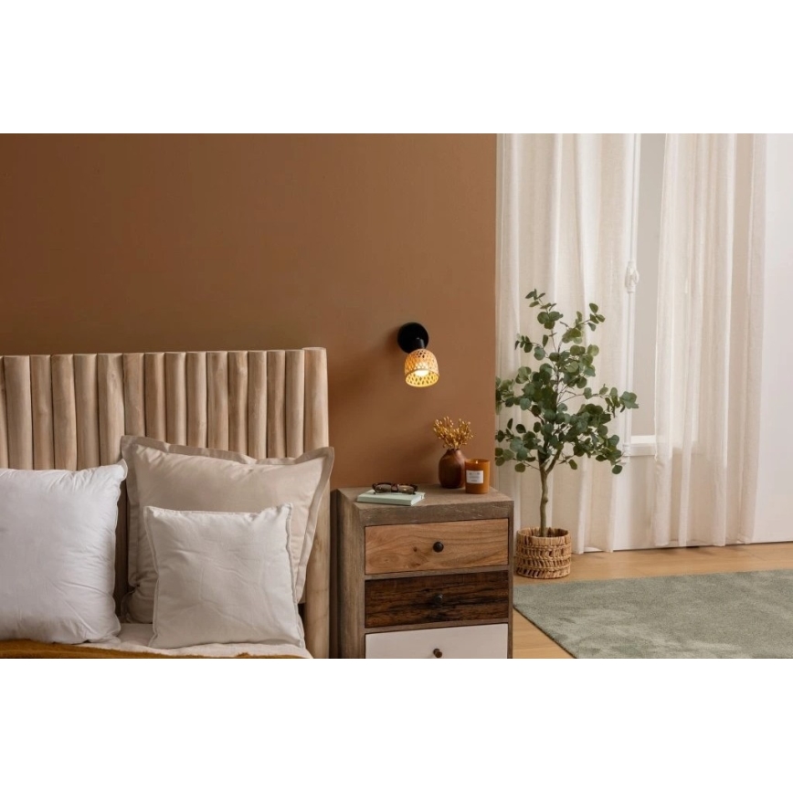 Atmosphera - Nástěnné bodové svítidlo LIO 1xE14/25W/230V bambus