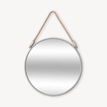 Atmosphera - Nástěnné zrcadlo EDEN pr. 38 cm stříbrná