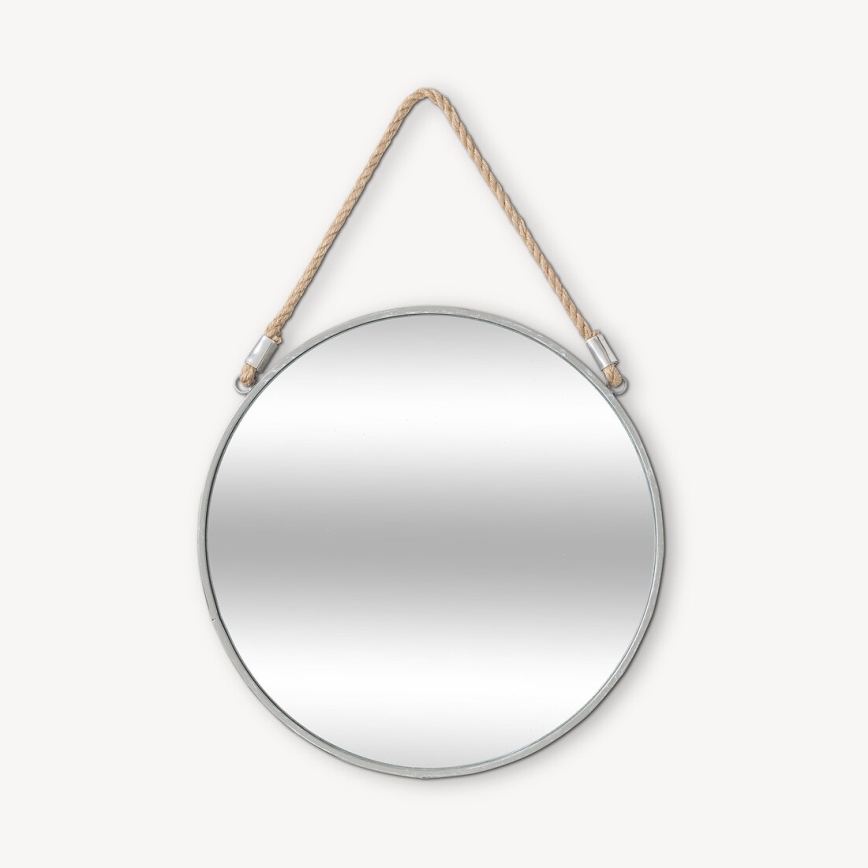 Atmosphera - Nástěnné zrcadlo EDEN pr. 38 cm stříbrná