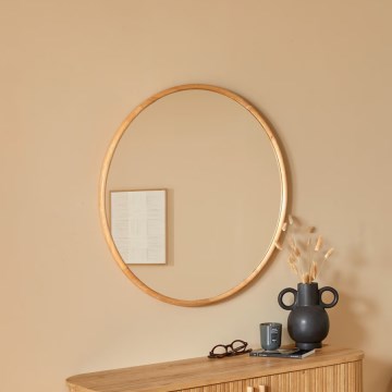 Atmosphera - Nástěnné zrcadlo KIM pr. 75 cm kaučukovník