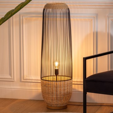 Atmosphera - Stojací lampa ANEA 1xE27/40W/230V ratan/buk