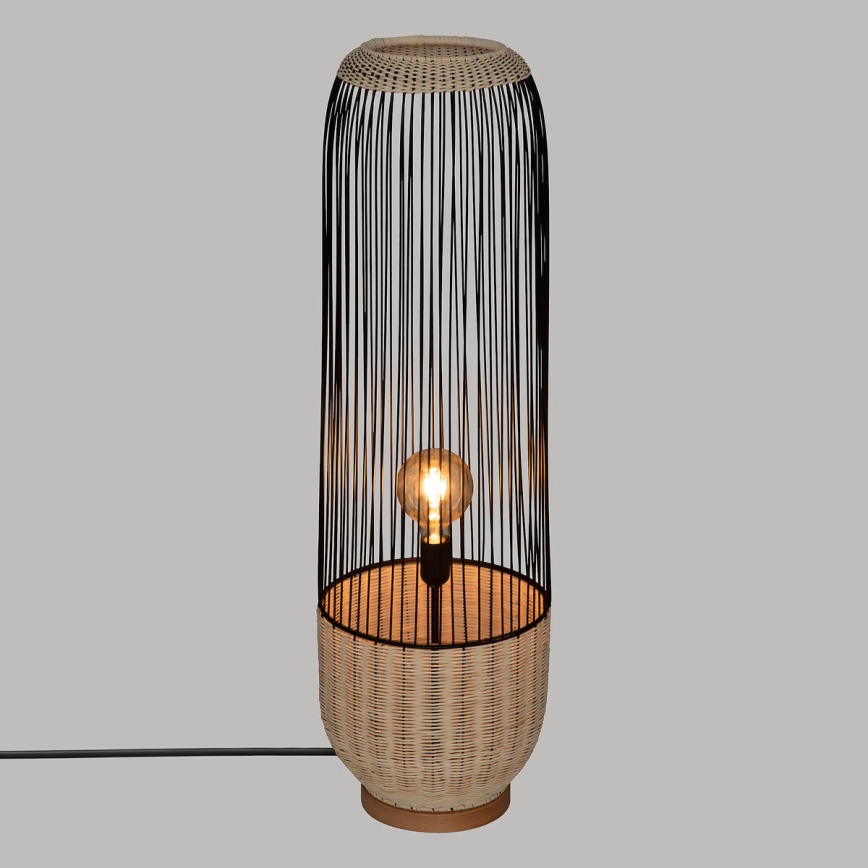 Atmosphera - Stojací lampa ANEA 1xE27/40W/230V ratan/buk