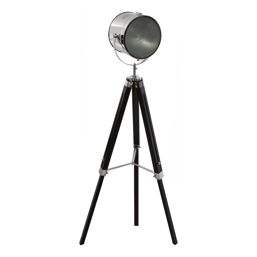 Atmosphera - Stojací lampa EBOR 1xE27/25W/230V borovice/lesklý chrom