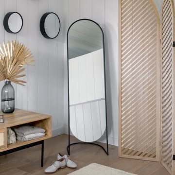 Atmosphera - Stojací zrcadlo JEF 136x39,5 cm černá