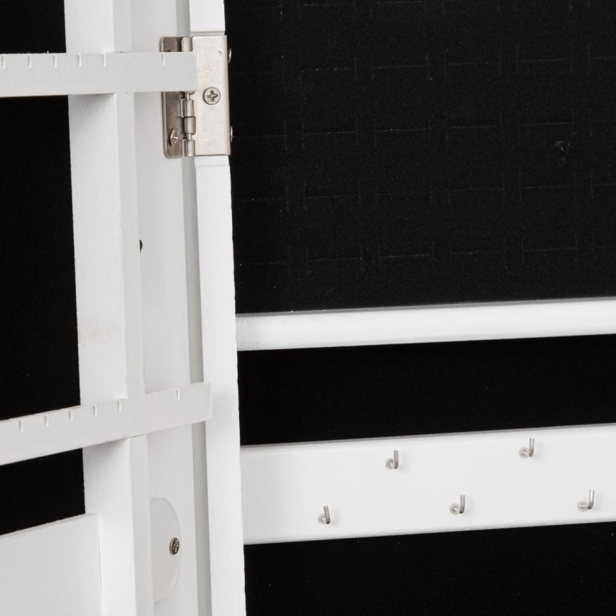 Atmosphera - Stojací zrcadlo se šperkovnicí KRISTIN 146,8x37 cm bílá