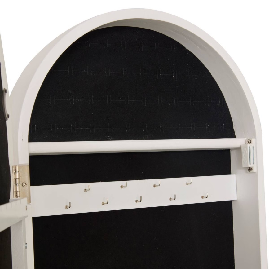 Atmosphera - Stojací zrcadlo se šperkovnicí LEXY 158x38 cm bílá