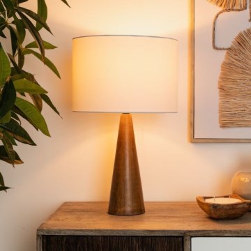 Atmosphera - Stolní lampa AINA 1xE27/25W/230V borovice