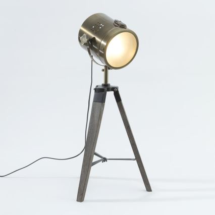 Atmosphera - Stolní lampa EBOR 1xE14/25W/230V borovice/mosaz