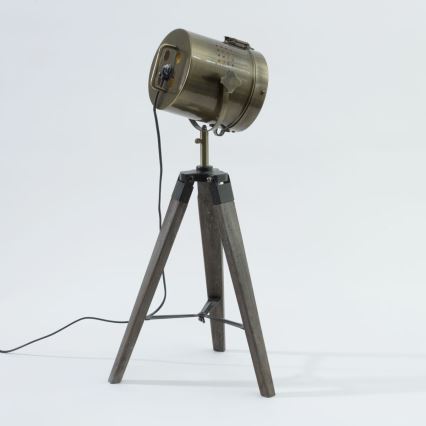 Atmosphera - Stolní lampa EBOR 1xE14/25W/230V borovice/mosaz
