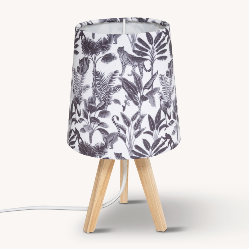 Atmosphera - Stolní lampa JUNGLE 1xE14/25W/230V borovice