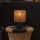 Atmosphera - Stolní lampa KOBY 1xE14/40W/230V konopí/černá