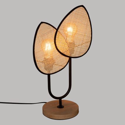 Atmosphera - Stolní lampa OLME 2xE27/40W/230V ratan
