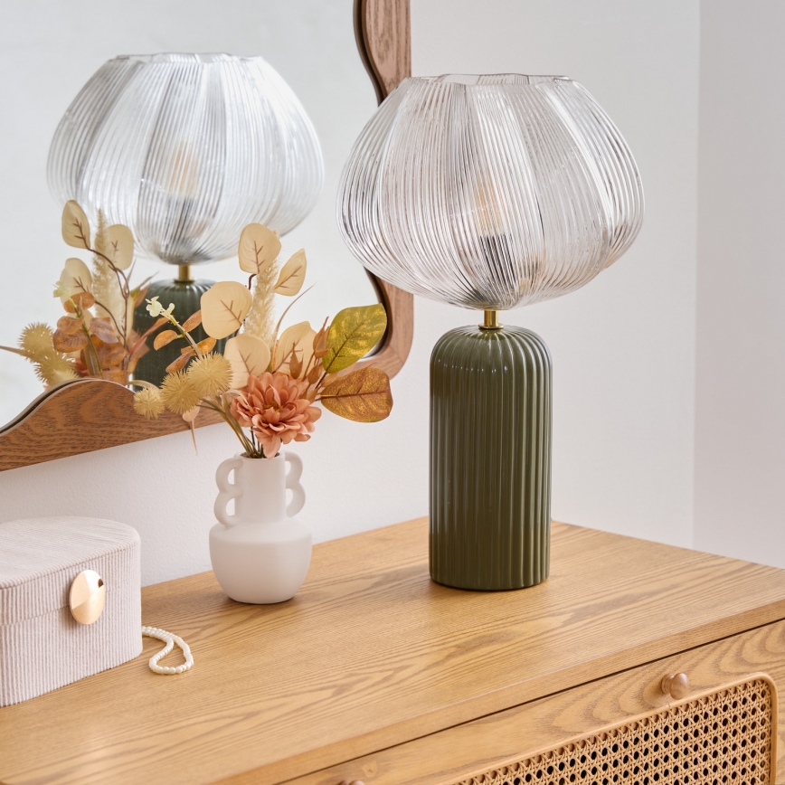 Atmosphera - Stolní lampa PHYLAS 1xE14/40W/230V zelená