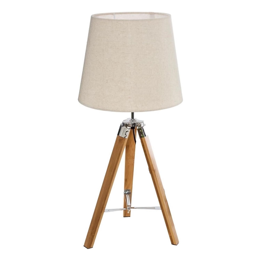 Atmosphera - Stolní lampa RUNO 1xE27/25W/230V bambus/krémová