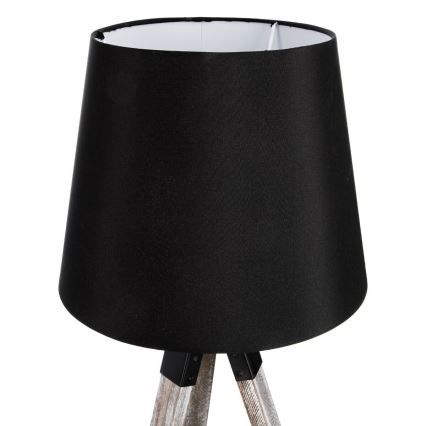 Atmosphera - Stolní lampa RUNO 1xE27/25W/230V dřevo/černá