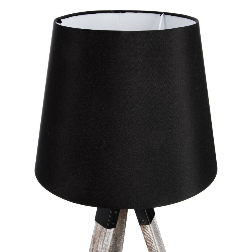 Atmosphera - Stolní lampa RUNO 1xE27/25W/230V dřevo/černá