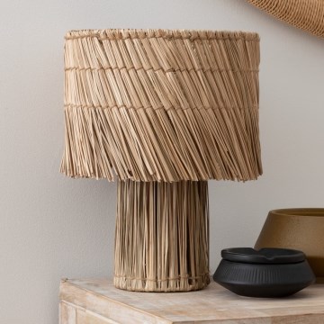 Atmosphera - Stolní lampa YONI 1xE27/40W/230V rákos