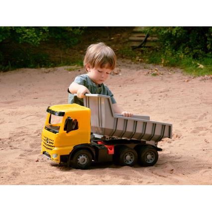 Auto sklápěč Mercedes GIGA TRUCKS 65 cm žlutá/šedá