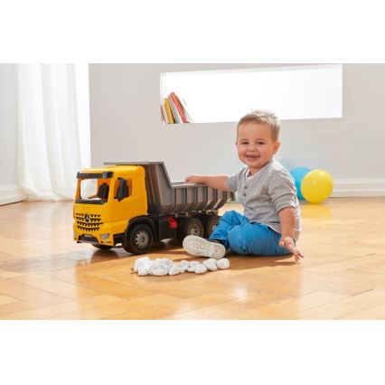 Auto sklápěč Mercedes GIGA TRUCKS 65 cm žlutá/šedá