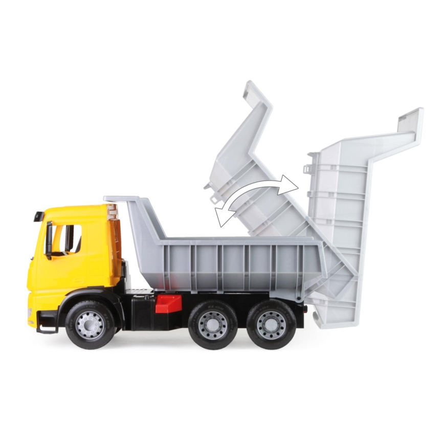 Auto sklápěč Mercedes GIGA TRUCKS 65 cm žlutá/šedá