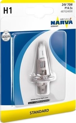 Autožárovka H1 P14.5s/70W/24V - Narva 48702NVAB1