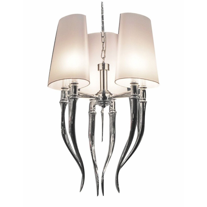Azzardo AZ0028 - Lustr na řetězu DIABLO 6xE14/11W/230V bílá