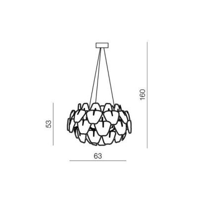 Azzardo AZ0314 - Lustr na lanku 3D 3xE27/40W/230V