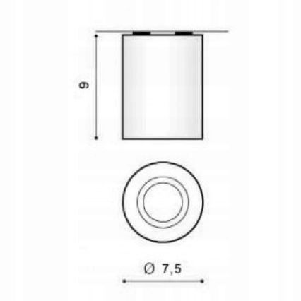 Azzardo AZ1110 - Stropní svítidlo BORIS 1xGU10/50W/230V