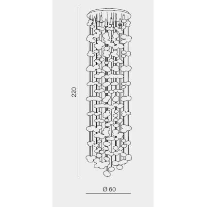 Azzardo AZ1296 - Lustr přisazený LUVIA 9xGU10/50W/230V