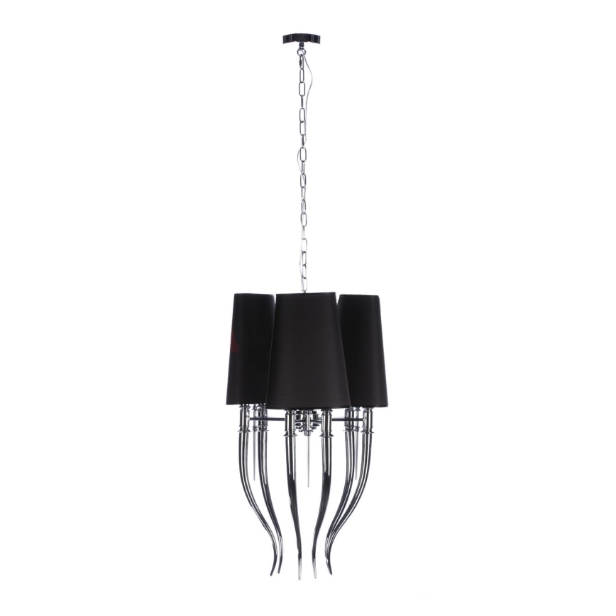 Azzardo AZ1345 - Lustr na řetězu DIABLO 6xE14/11W/230V černá