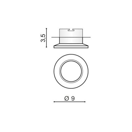 Azzardo AZ1482 - Podhledové svítidlo ADAMO 1xGU10/50W/230V