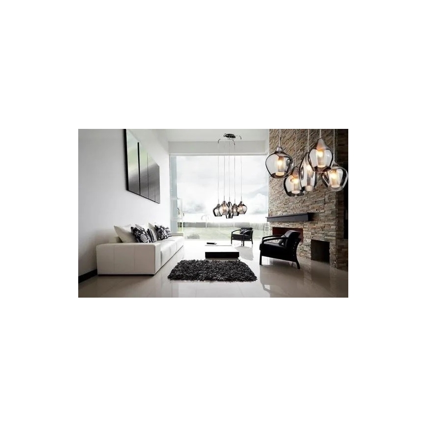 Azzardo AZ2149 - Lustr na lanku AMBER MILANO 3xG9/40W/230V