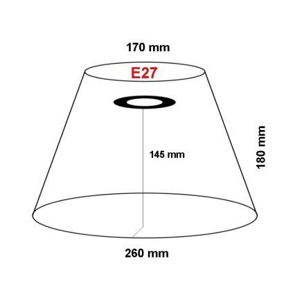 Azzardo AZ2600 - Stínidlo SHADE pr. 260mm černá