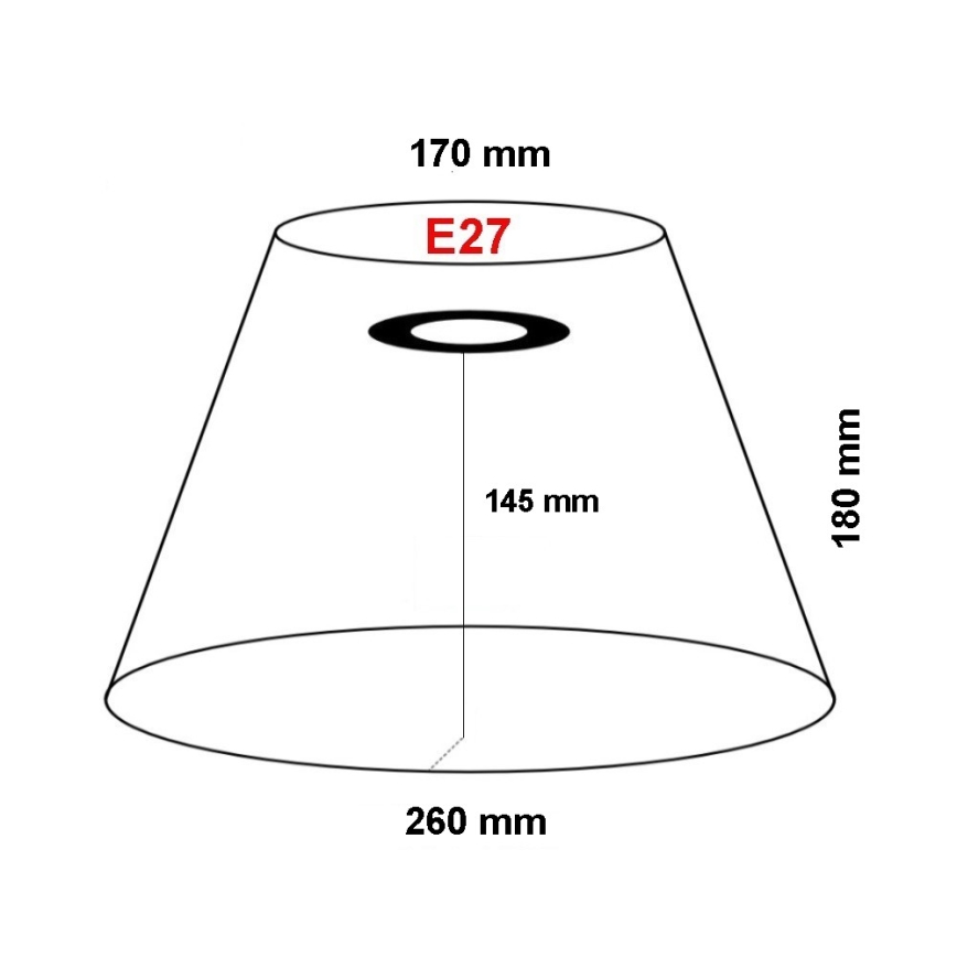 Azzardo AZ2600 - Stínidlo SHADE pr. 260mm černá