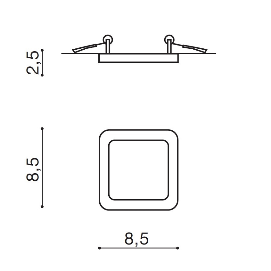 Azzardo AZ2833 - LED Koupelnové podhledové svítidlo SLIM LED/6W/230V IP44 CRI 90