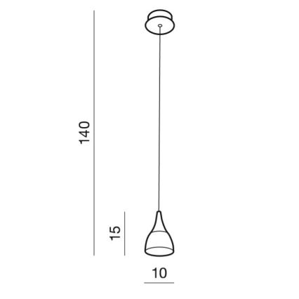 Azzardo AZ2847 - LED Lustr na lanku DALMATIA 1xLED/5W/230V