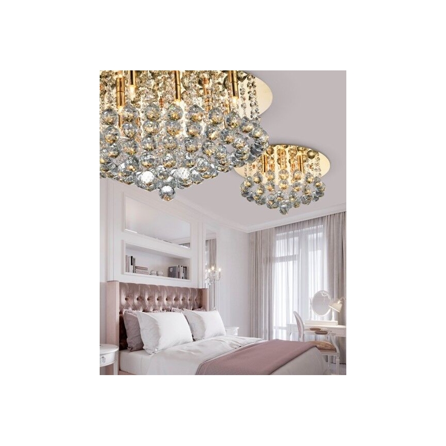 Azzardo AZ3084 - Křišťálové stropní svítidlo BOLLA 10xG9/40W/230V