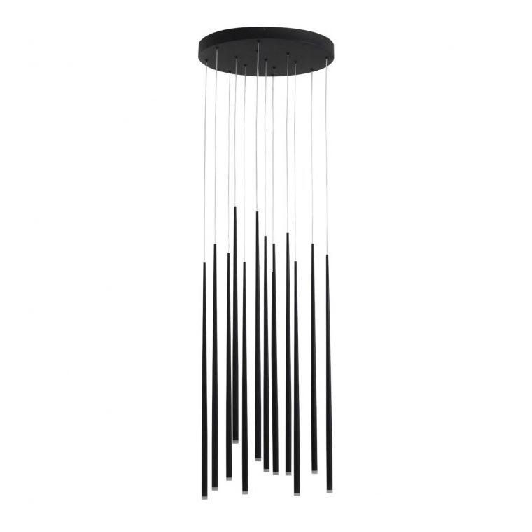 Azzardo AZ3419 - LED Lustr na lanku LOUISE 12xLED/3W/230V černá
