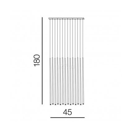 Azzardo AZ3424 - LED Lustr na lanku LOUISE 14xLED/3W/230V