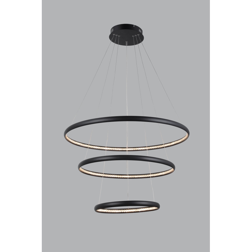 Azzardo AZ4428 - LED Lustr na lanku BRIGHTON LED/55W/230V černá