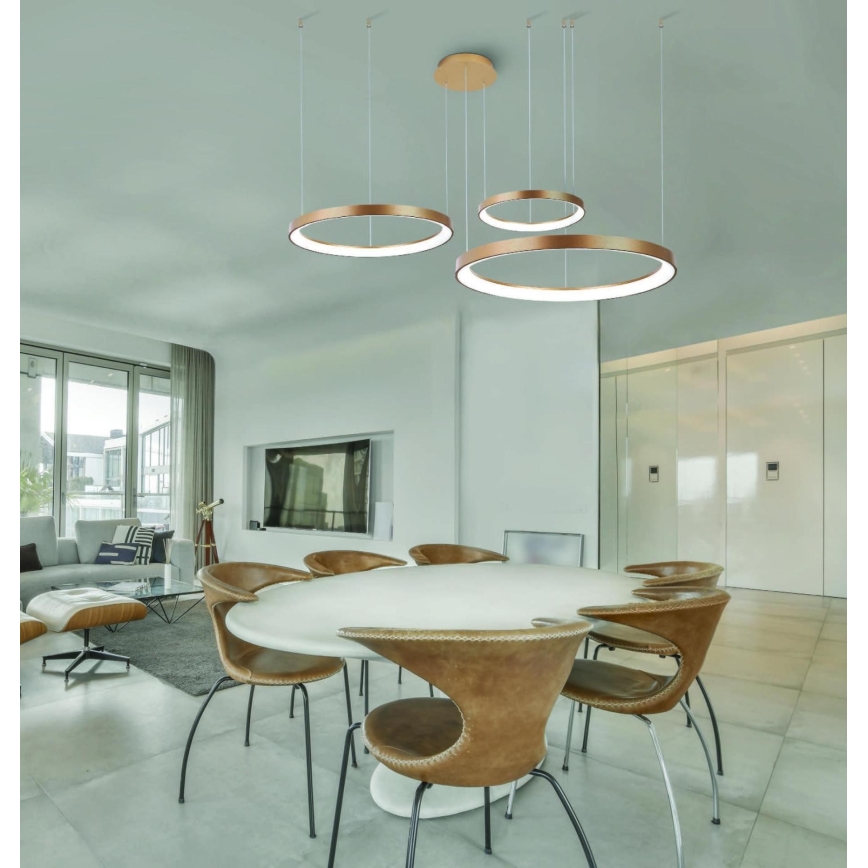 Azzardo AZ5023 - LED Stmívatelný lustr na lanku AGNES LED/60W/230V pr. 78 cm zlatá