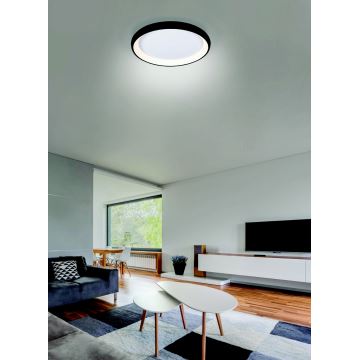 Azzardo AZ5069 - LED Stmívatelné stropní svítidlo ANTONIO LED/32W/230V černá + dálkové ovládání