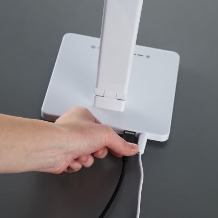 B.K. Licht 1005 - LED Stmívatelná dotyková stolní lampa s USB LED/5W/230V bílá