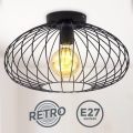 B.K. Licht 1398 - Přisazený lustr RETRO 1xE27/40W/230V černá