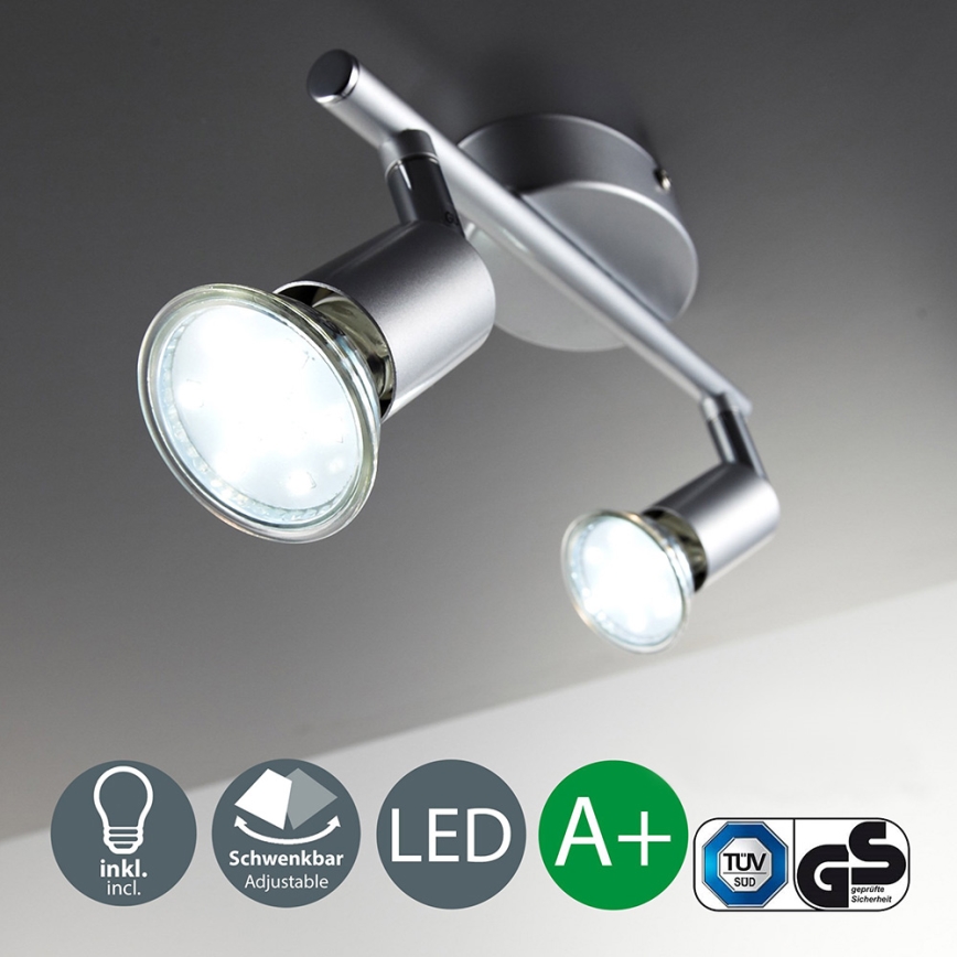 B.K.Licht - LED Bodové svítidlo 2xGU10/3W/230V 3000K