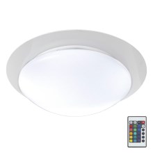 B.K.Licht BKL1025 - LED RGB Stmívatelné koupelnové stropní svítidlo ASKELLA LED/12W/230V IP44 + dálkové ovládání
