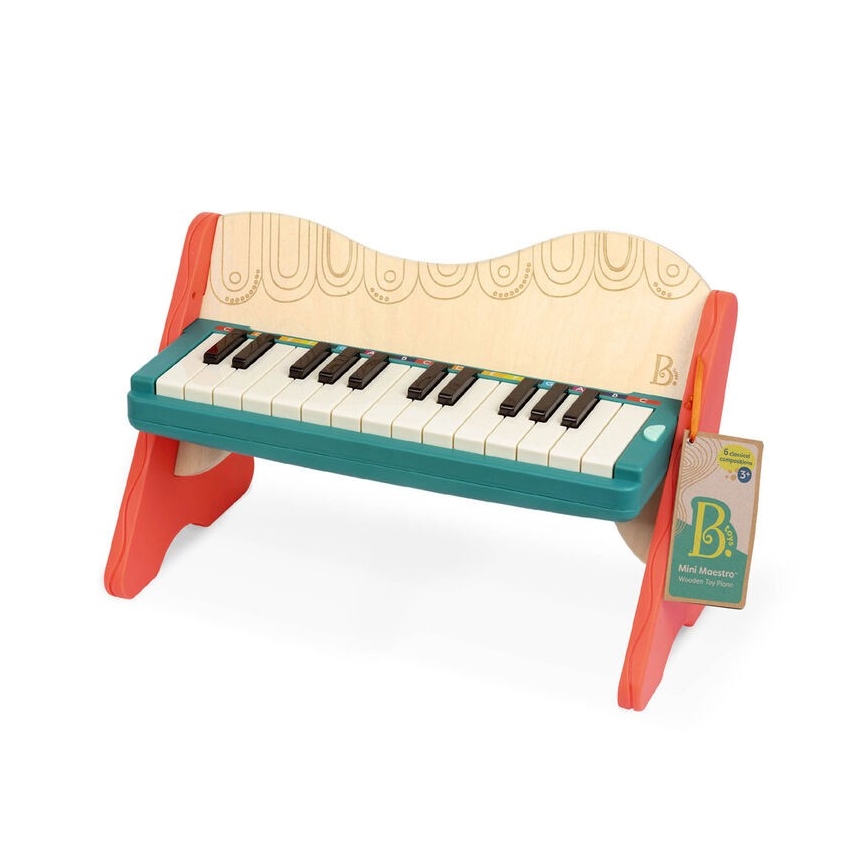 B-Toys - Dětské dřevěné piáno Mini Maestro
